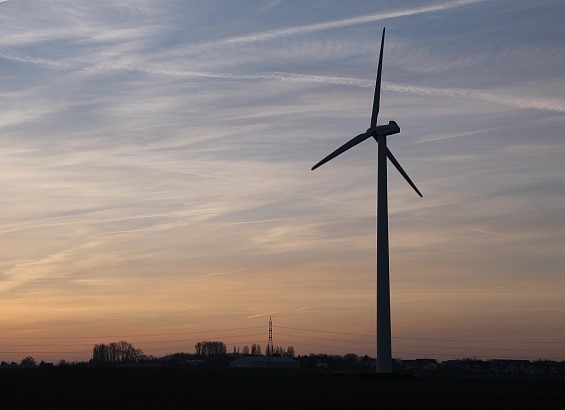 Wind turbine in Krugloye town