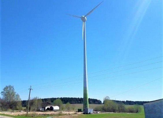 Wind farm in Klotchkovo village, Minsk region
